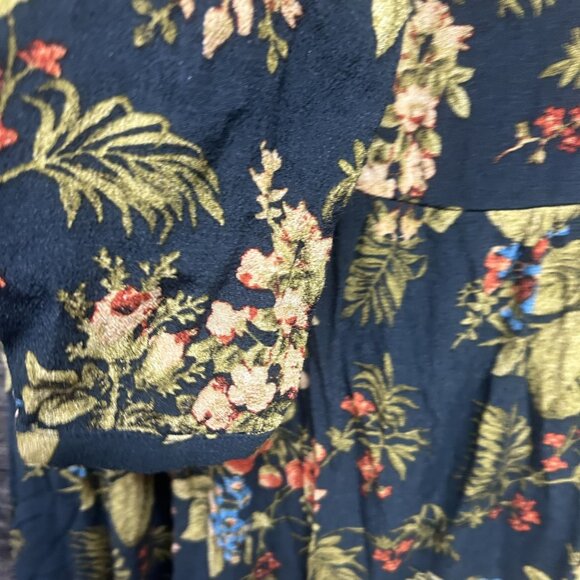 H&M Blue Floral Patterned Long Sleeve Maxi Dress size 4 - Picture 6 of 9